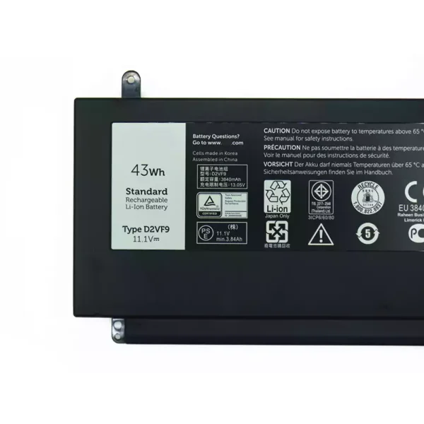 Aккумулятор для ноутбука DELL D2VF9 — изображение 3