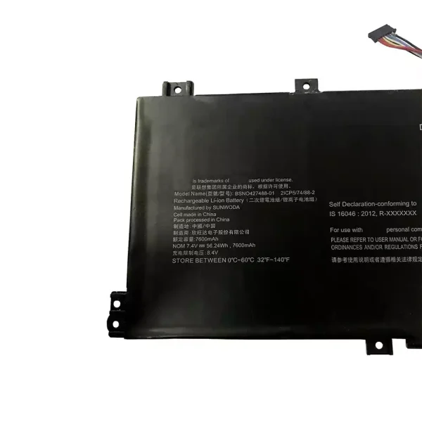 Aккумулятор для ноутбука LENOVO BSNO427488-01，BSN0427488-01 — изображение 3