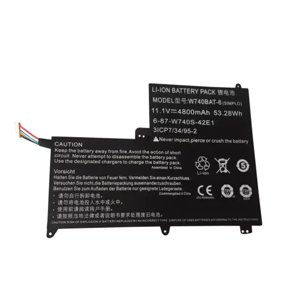 Aккумулятор для ноутбука CLEVO 6-87-W740S-42E1
