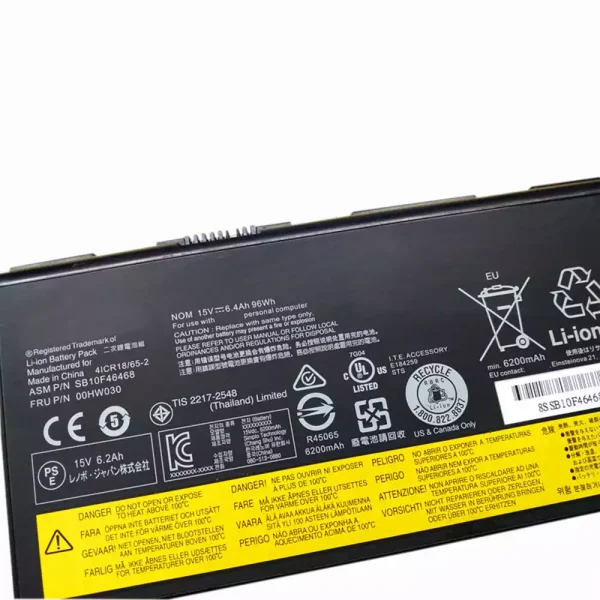 Aккумулятор для ноутбука LENOVO ThinkPad P70 — изображение 3