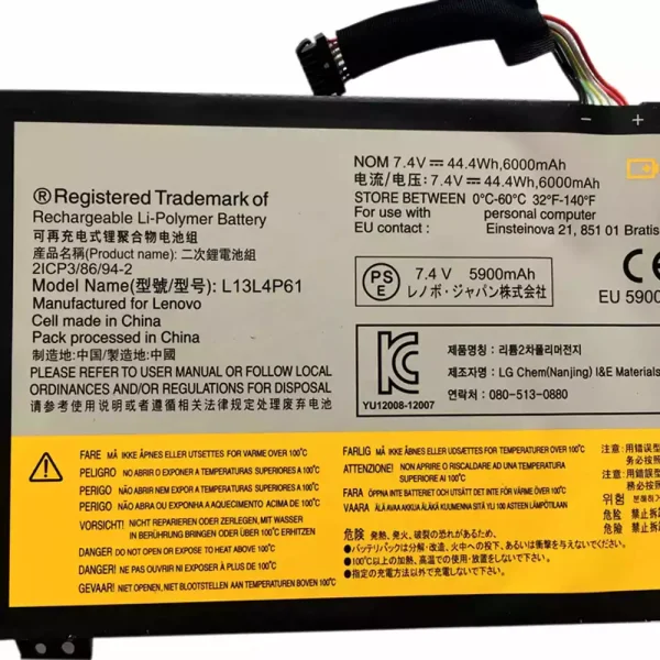 Aккумулятор для ноутбука LENOVO L13L4P61,L13M4P61 — изображение 3