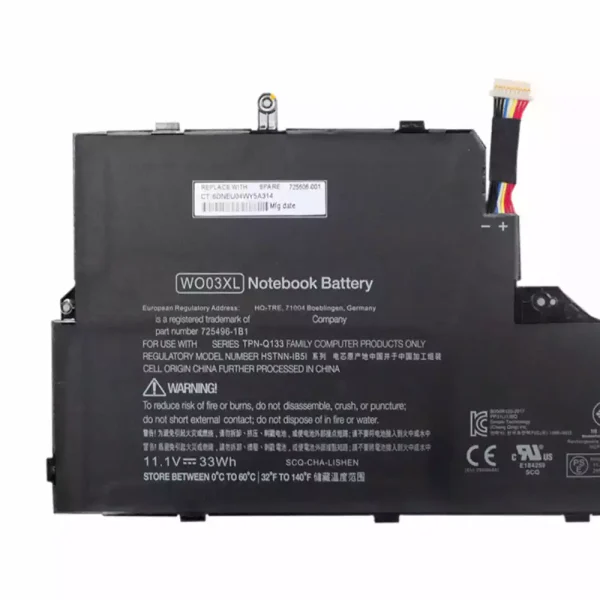 Aккумулятор для ноутбука HP 725606-001，725496-1B1 — изображение 3