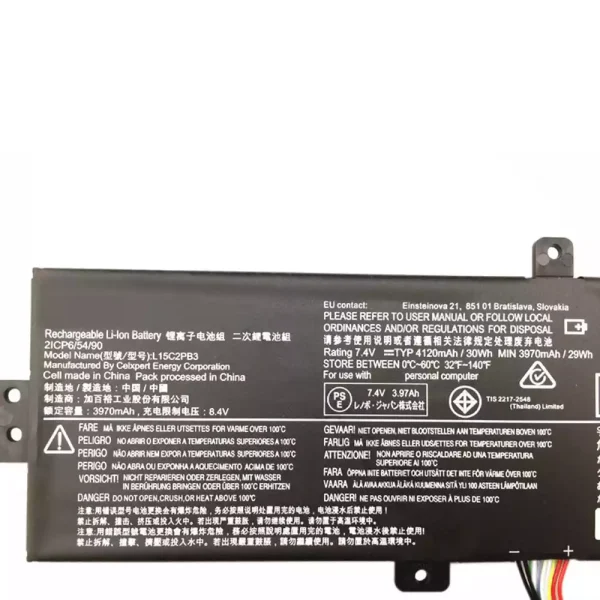 Aккумулятор для ноутбука LENOVO L15C2PB3,L15M2PB3 — изображение 3
