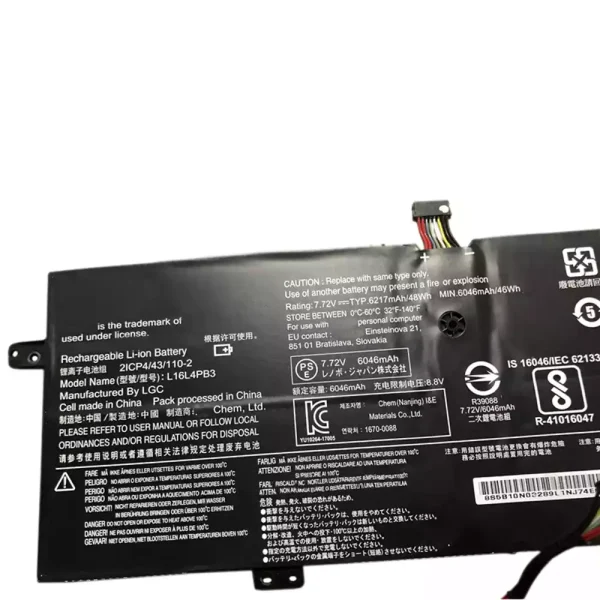 Aккумулятор для ноутбука LENOVO L16L4PB3,L16C4PB3 — изображение 3