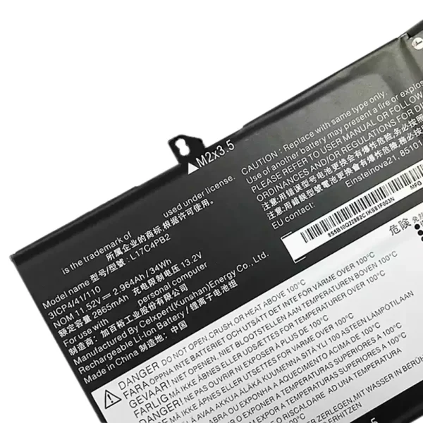Aккумулятор для ноутбука LENOVO L17C4PB2,L17M4PB2 — изображение 3