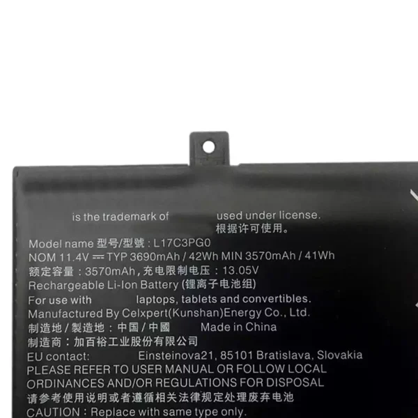 Aккумулятор для ноутбука LENOVO L17C3PG0,5B10Q38232 — изображение 3