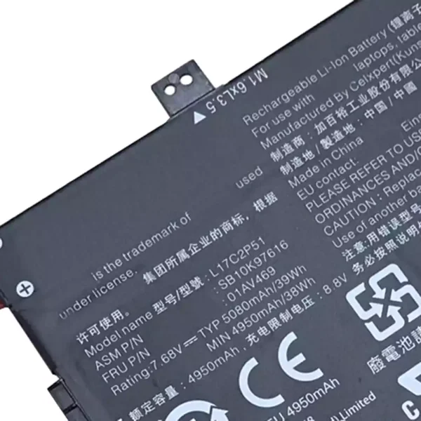 Aккумулятор для ноутбука LENOVO 01AV469,SB10K97616 — изображение 3