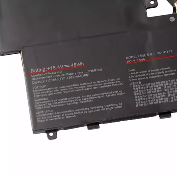 Aккумулятор для ноутбука ASUS PRO B9440UA B9440FA — изображение 3