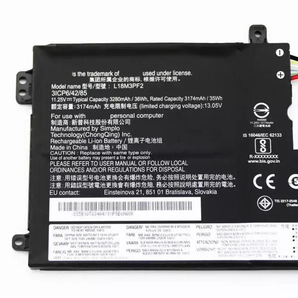Aккумулятор для ноутбука LENOVO L18M3PF2 — изображение 3