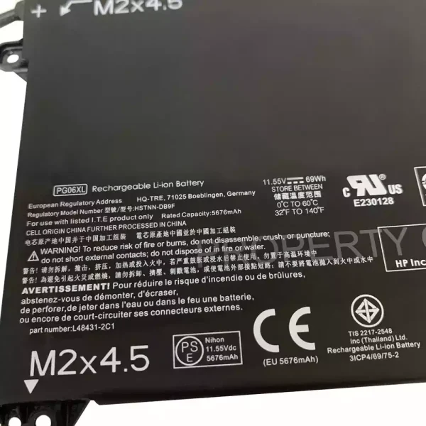 Aккумулятор для ноутбука HP HSTNN-DB9F L48431-2C1 L48497-005 TPN-C143 — изображение 3