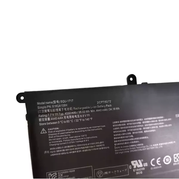 Aккумулятор для ноутбука Hasee SIMPLO SQU-1717,916QA108H — изображение 3