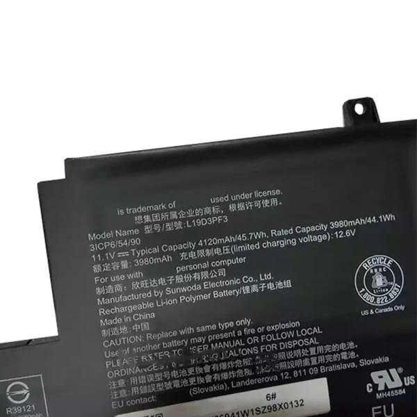 Aккумулятор для ноутбука LENOVO L19D3PF3 — изображение 2