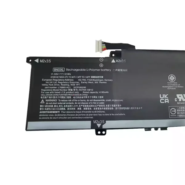 Aккумулятор для ноутбука HP BN03XL — изображение 2