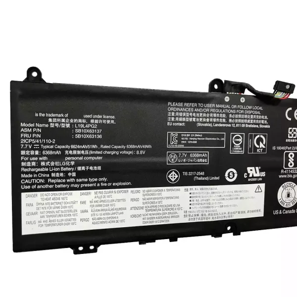 Aккумулятор для ноутбука LENOVO L19L4PG2 L19M4PG2 — изображение 3
