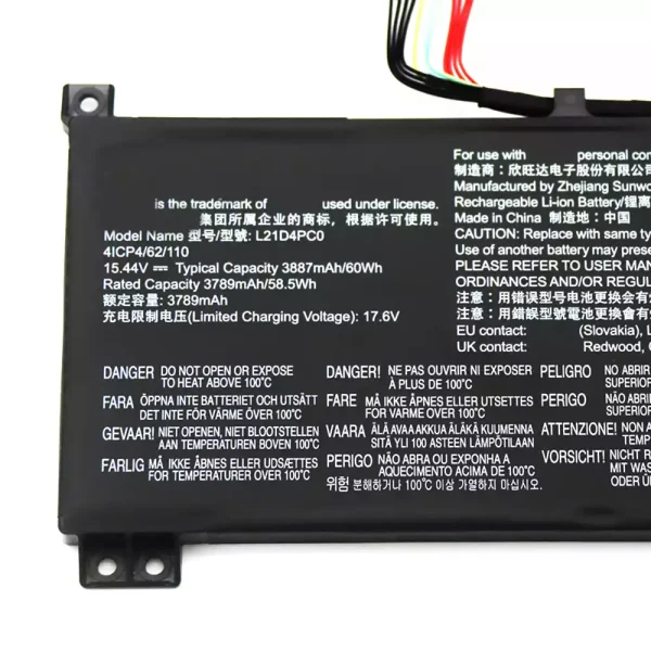 Aккумулятор для ноутбука LENOVO L21D4PC0 — изображение 3