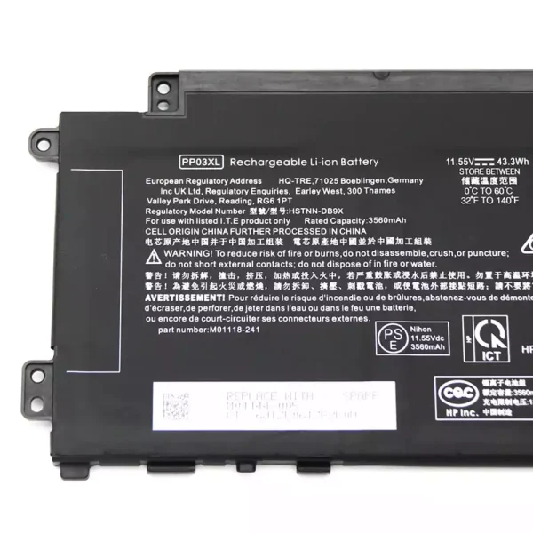 Aккумулятор для ноутбука HP HSTNN-LB8S HSTNN-DB9X M01118-421 M01144-005 — изображение 3