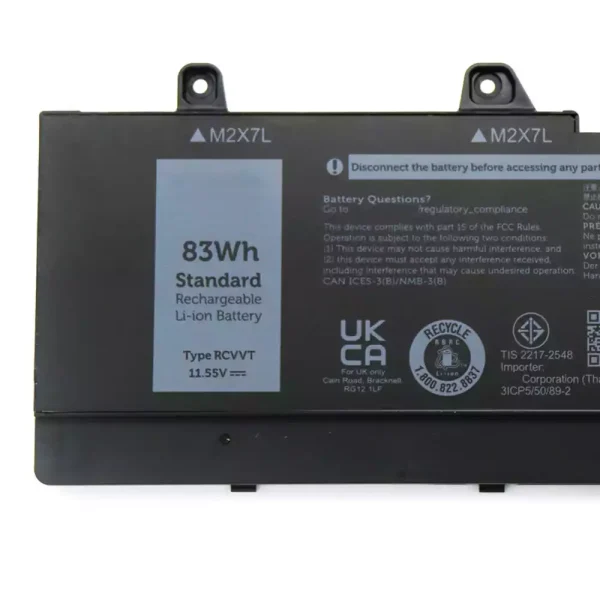 Aккумулятор для ноутбука DELL RCVVT — изображение 3