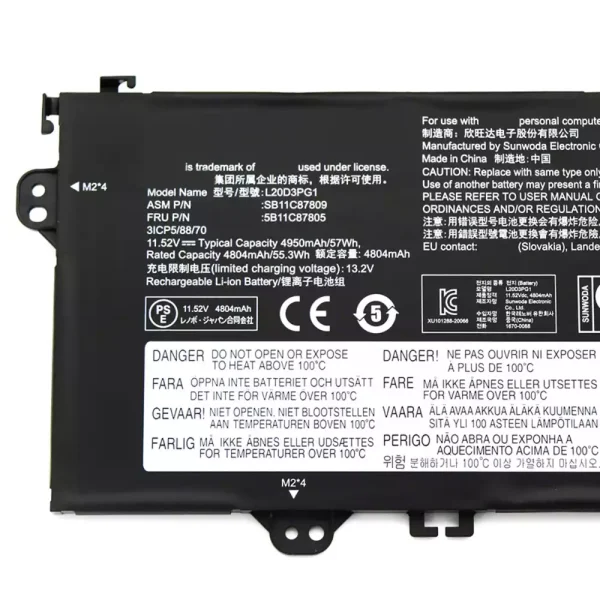 Aккумулятор для ноутбука LENOVO Vilboz14,SB11B36303 SB11B36307 5B11C87807 — изображение 3
