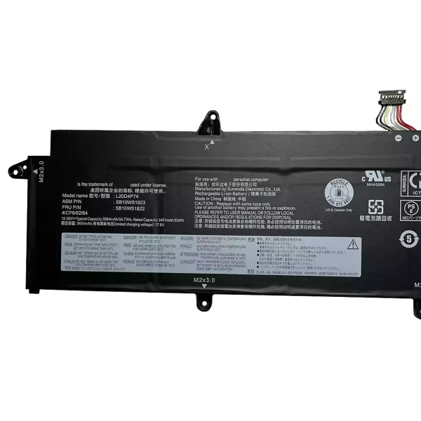 Aккумулятор для ноутбука LENOVO ThinkPad X13 G2,5B10W51822,5B10W51820,SB10W51923,SB10W51921 — изображение 3