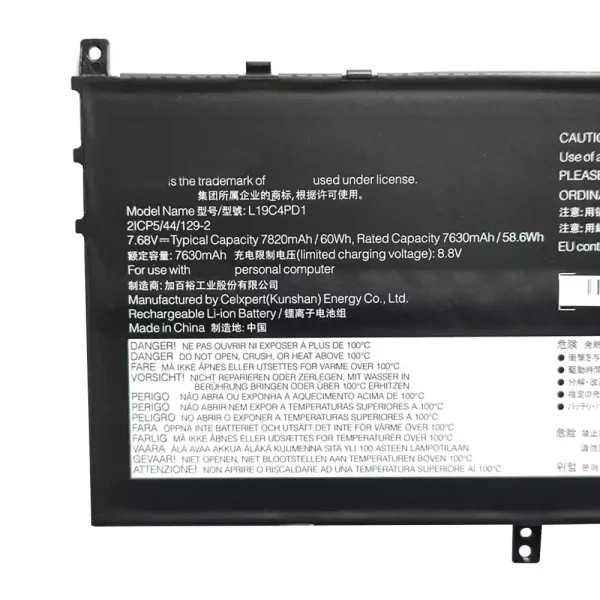 Aккумулятор для ноутбука LENOVO L19C4PD1 L19M4PD1 L19L4PD1,Yoga C640-13IML — изображение 3