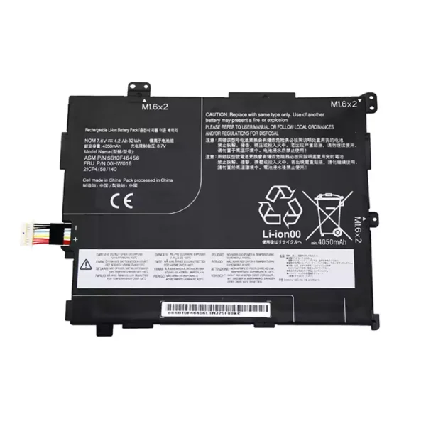 Аккумулятор для планшета LENOVO SB10F46456 00HW018,ThinkPad 10 2nd