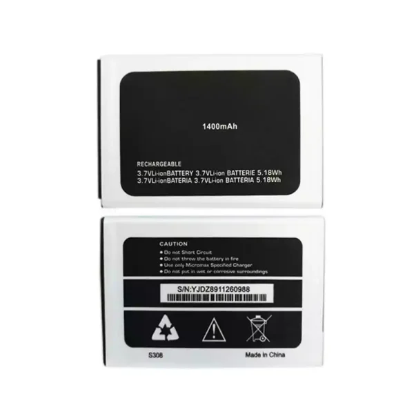 Aккумулятор сотового телефона Применимый к  Micromax S308