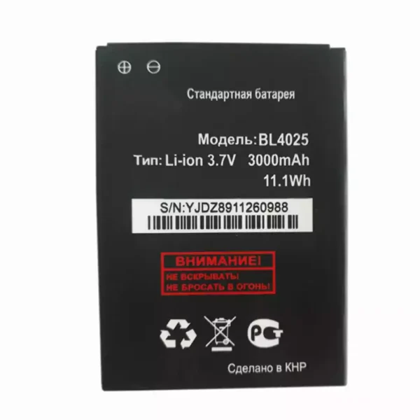 Aккумулятор сотового телефона BL4025 Применимый к  FLY IQ4514