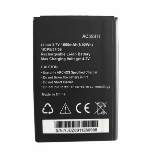 Aккумулятор сотового телефона Применимый к  ARCHOS AC35BTI