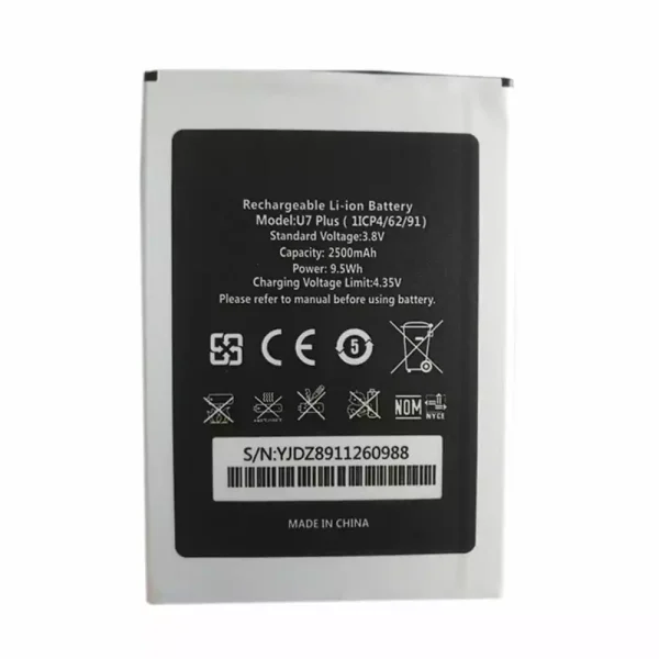 Aккумулятор сотового телефона Применимый к  OUKITEL U7 Plus