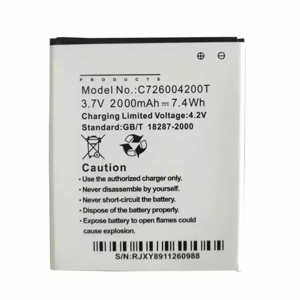 Aккумулятор сотового телефона Применимый к  BLU C726004200T