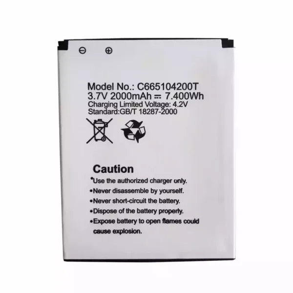 Aккумулятор сотового телефона Применимый к  BLU C665104200T
