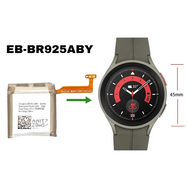 Аккумулятор EB-BR925ABY для Samsung Galaxy Watch 5 Pro (45mm) SM-R920 SM-R925 — изображение 4