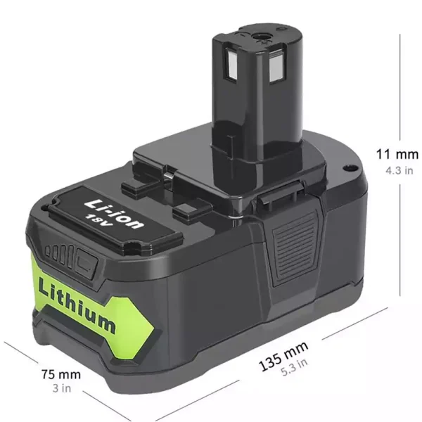 18V 3.0Ah Аккумулятор для Ryobi CDA-18021B,CDA1802,CDA18021B,CDA18022B,CDA1802M,CDC-181M — изображение 3