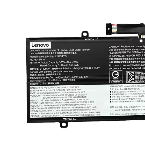 Aккумулятор для ноутбука LENOVO L21C4PE3 L21M4PE4 — изображение 3