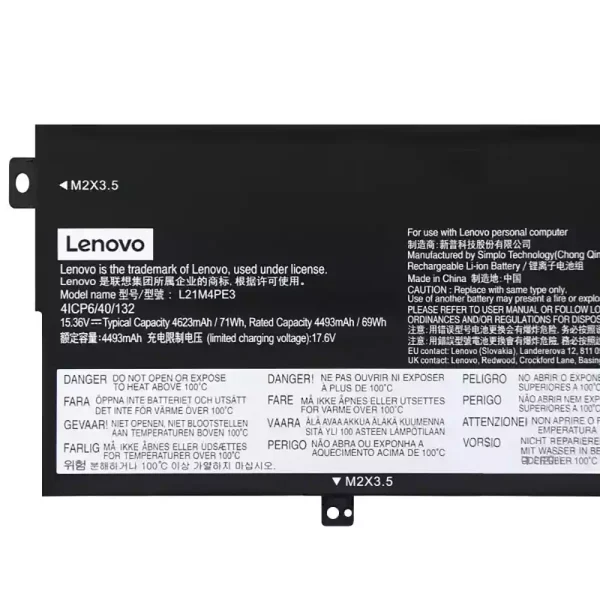 Aккумулятор для ноутбука Lenovo L21M4PE3 L21L4PE3 — изображение 3