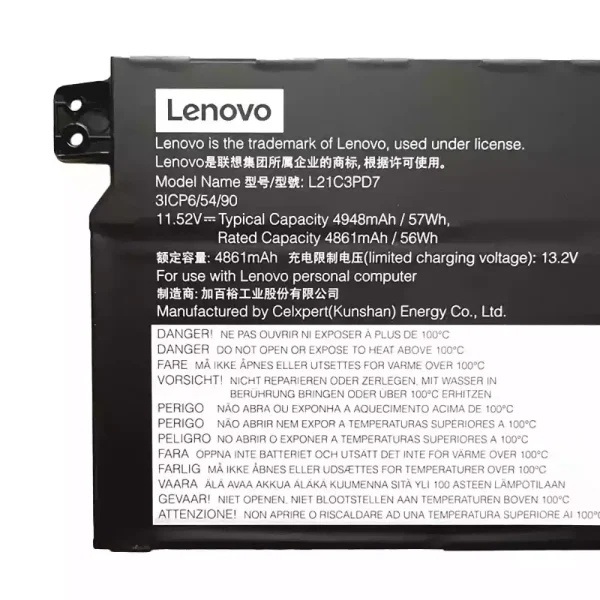 Aккумулятор для ноутбука LENOVO L21C3PD7 L21M3PD7 — изображение 3