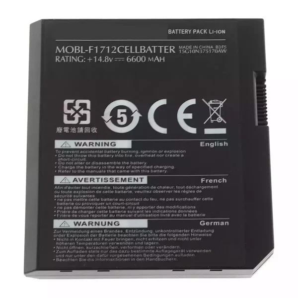 Aккумулятор для ноутбука DELL Alienware M17x L062056 MOBL-F1712CELL