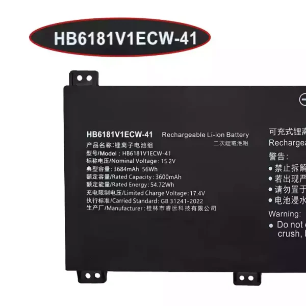 Aккумулятор для ноутбука HUAWEI HB6181V1ECW-41 — изображение 3