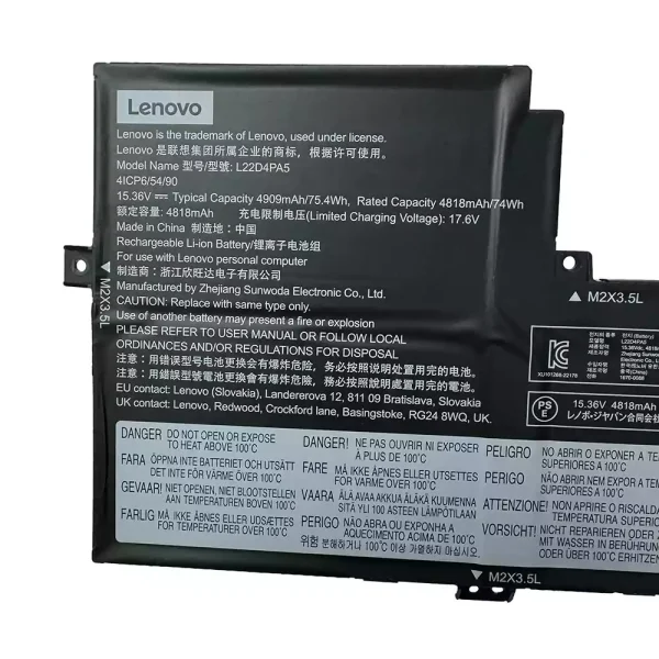 Aккумулятор для ноутбука LENOVO L22D4PA5 L22C4PA5 L22M4PA5 — изображение 3