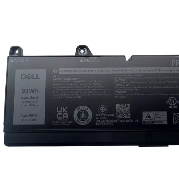 Aккумулятор для ноутбука DELL 3RFGX 1XM5X — изображение 3