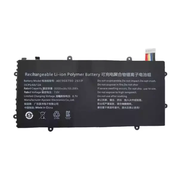 Aккумулятор для ноутбука AEC968780-2S1P