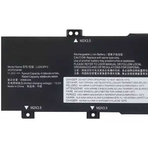 Aккумулятор для ноутбука LENOVO L22X3PF2 L22L3PF2 L22M3PF2 L22D3PF2 L22C3PF2 — изображение 3