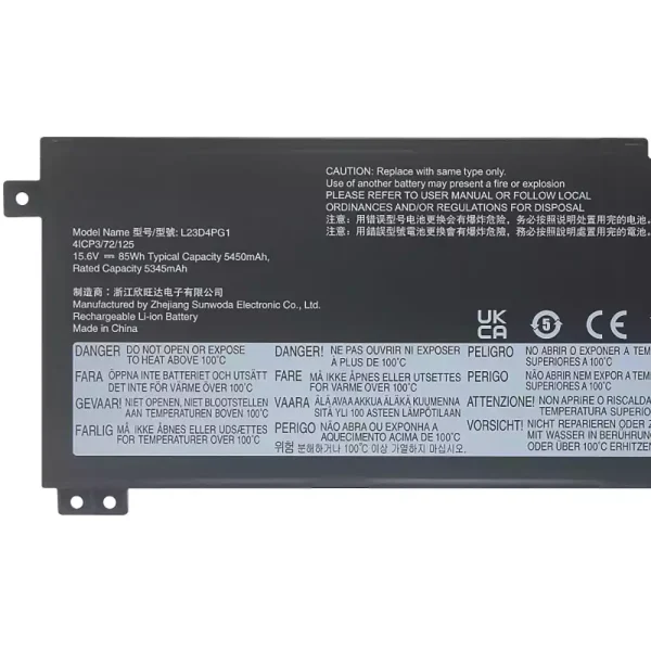 Aккумулятор для ноутбука LENOVO L23N4PG1 L23X4PG1 L23D4PG1 — изображение 3
