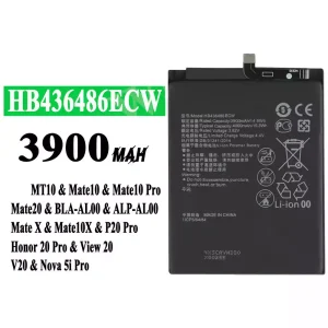 Aккумулятор сотового телефона HB436486ECW Применимый к HUAWEI Mate 10/Mate 10 Pro/Mate 10X/Mate 20/P20 Pro/P20 Pro Leather Limited Edition/Honor 20 Pro/Honor View 20/Honor V20/Nova 5i Pro/Nova 5z
