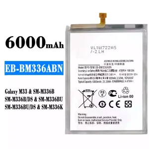 Aккумулятор сотового телефона EB-BM336ABN Применимый к Samsung Galaxy M33