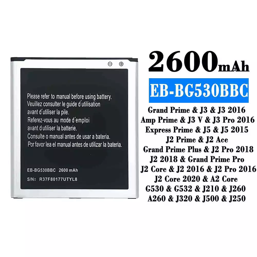 Aккумулятор сотового телефона EB-BG530BBC Применимый к Samsung J3/J3 2016/J3 Pro 2016/J5/J5 2015