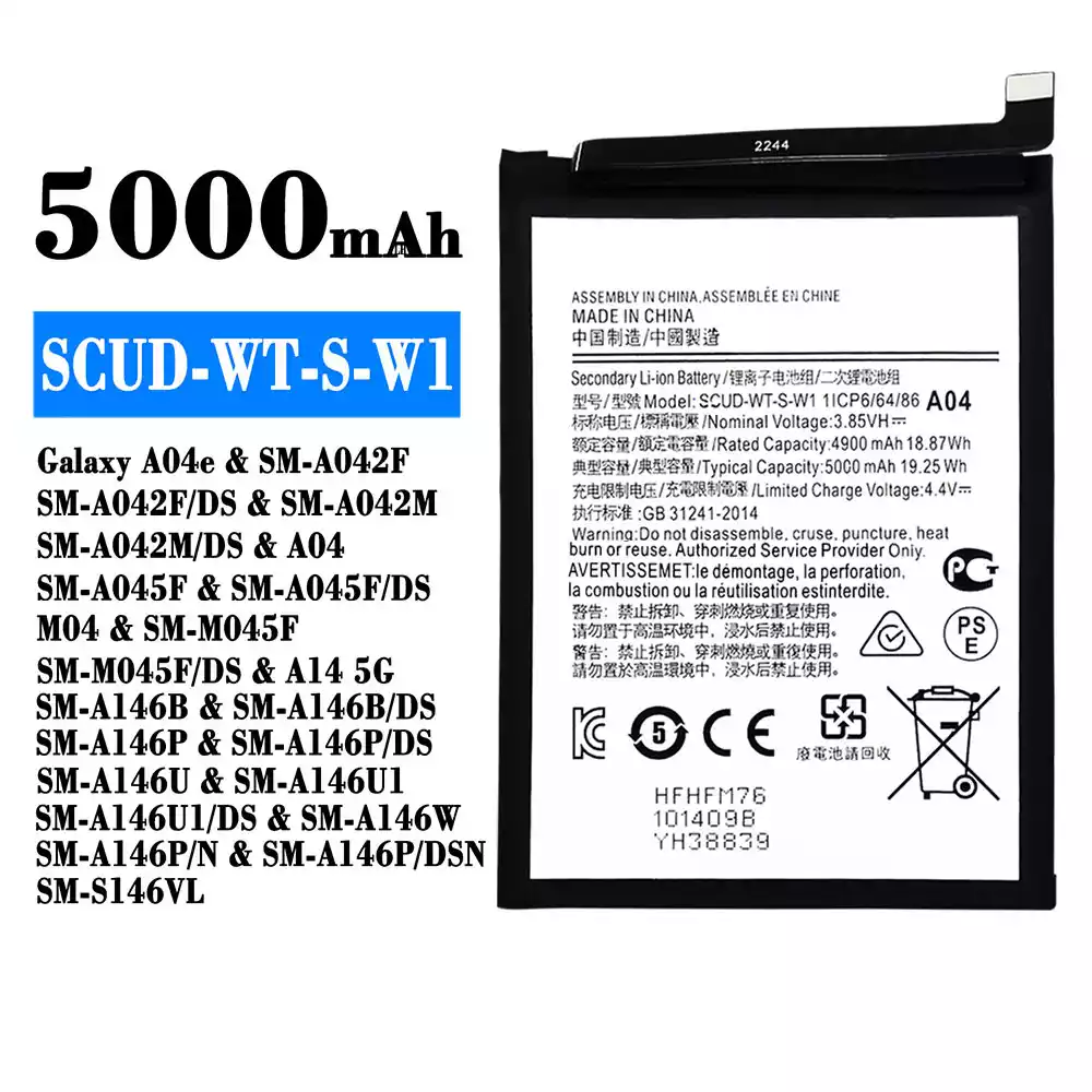 Aккумулятор сотового телефона SCUD-WT-S-W1 Применимый к Samsung Galaxy A04e/A14 5G