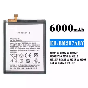 Aккумулятор сотового телефона EB-BM207ABY Применимый к Samsung M30S/M21/M21S/F41