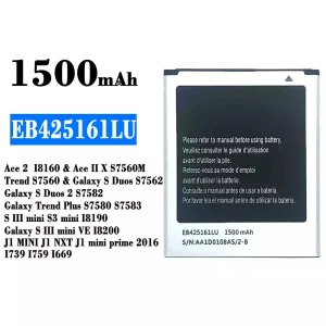 Aккумулятор сотового телефона EB425161LU Применимый к Samsung Ace 2