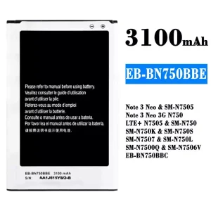 Aккумулятор сотового телефона EB-BN750BBE EB-BN750BBC Применимый к Samsung Note 3 Neo